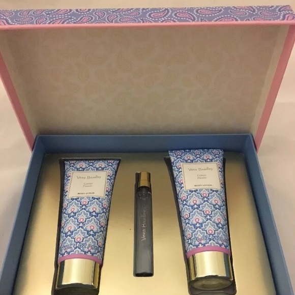 vera bradley cotton flower gift set